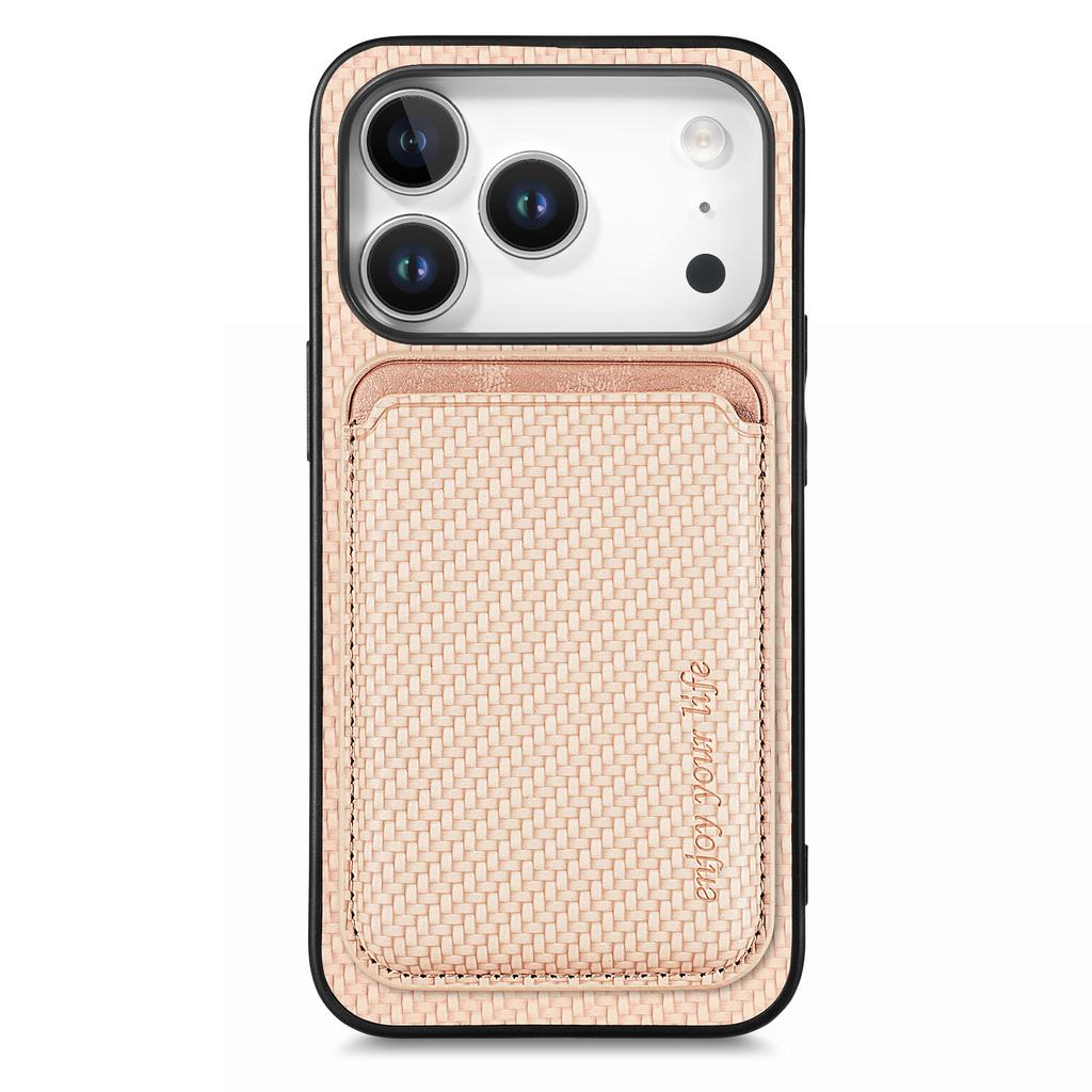 For iPhone 17 Pro Case Magnetic Detachable Card Holder Phone Back Cover