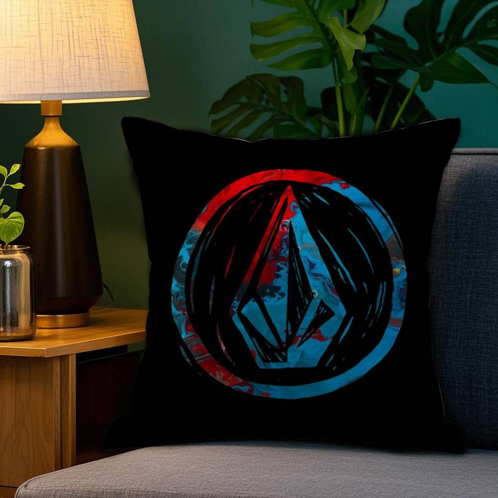 Крутая наволочка с логотипом V-Volcom, плюшевая ткань, мягкая, двусторонняя печать, чехол для подушки на диван, наволочки для декоративных подушек