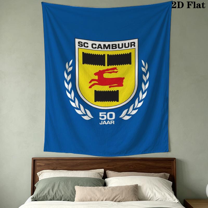 Sc Cambuur Wall Tapestry Aesthetic Wall Hanging Printed Fabric Blanket Decorative Tapestries For Bedroom Living Room Home Decor