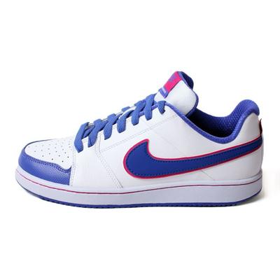 Backboard 2 Кожаные Цветные Блоки Повседневные Нескользящие Амортизирующие Прочные Низкие Кеды для Скейтборда Женские Кроссовки Бело-Сине-Розовые 488303-104