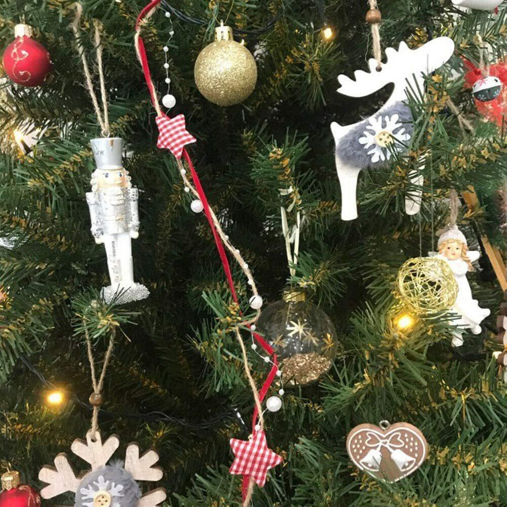 5M Рождественская лента Декоративная елка Звезда Креативная цепочка из бисера Лента Рождественская елка DIY Рождественское украшение для дома 2024 Новый год