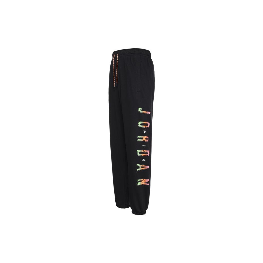 Спортивные вязаные джоггеры прямого кроя с кулиской, мужские брюки с логотипом Air Jordan, черные CZ4844-010