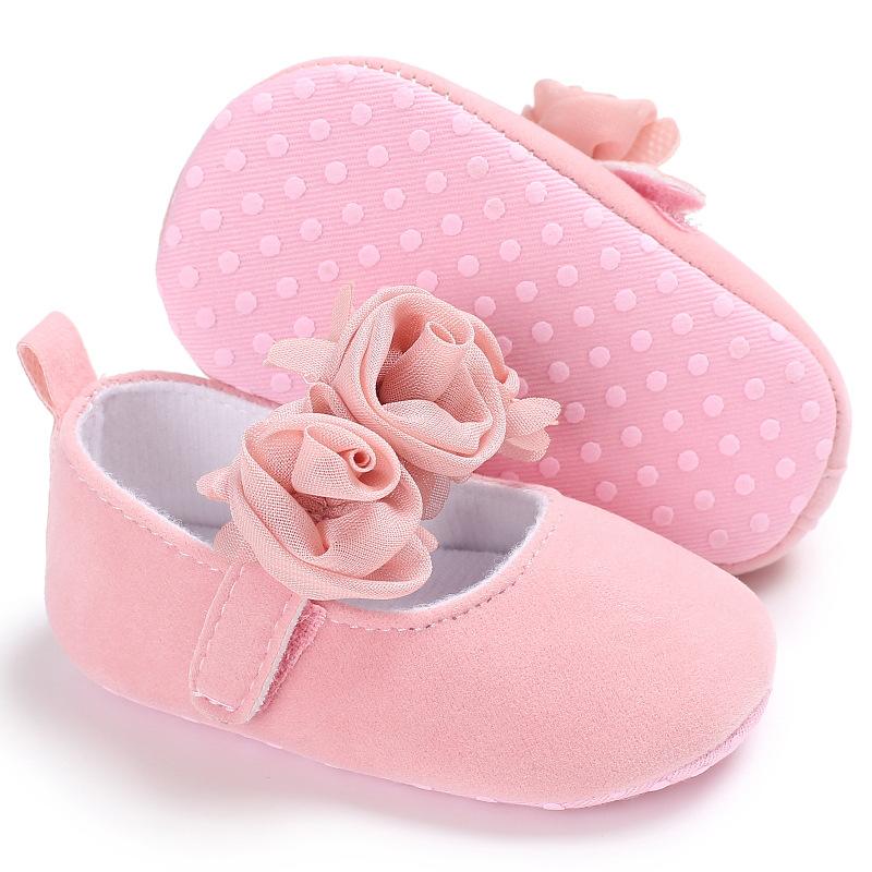Baby Shoes Spring and Autumn 0-1 Years Old Girl Princess Shoes Small Flower Dance Shoes Soft Bottom Toddler Shoes