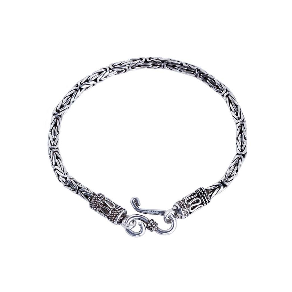 Mezmic 3Mm Java Chain Silver Bracelet
