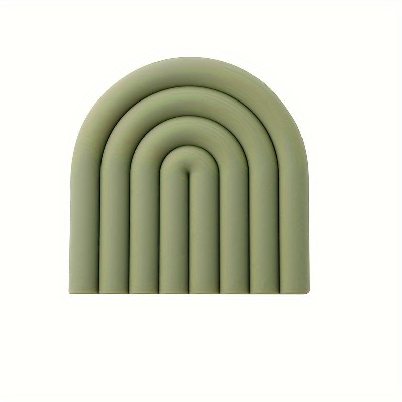 1pc Geometric Silicone Heat Insulation Mat, Non-slip High Temperature Resistant Pad