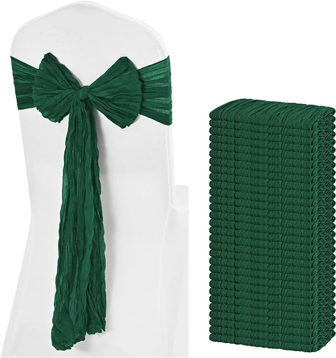 16Pcs Sage Green Wedding Chair Sashes  Chair Bow Designed Decorative Chair Sashes for Wedding Reception Party Hotel Decoration