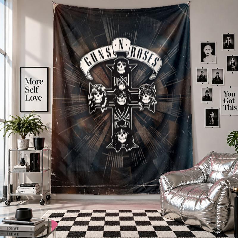 Guns N’ Roses Wall Tapestry Home Decor Wall Hanging Cloth for Bedroom Living Room Background