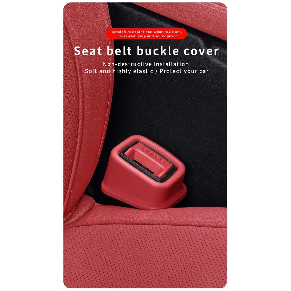 Car Seat Belt Buckle Cover Universal Car Safety Belt Anchor Socket EVA Anti-collision Protection Cover Car Interior Modification