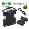 Laptop TV Monitor Projector HDMI-compatible Converter HDMI To VGA Cable Audio Adapter HDMI Female