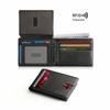 Новый мужской кошелек из углеродного волокна с поддержкой нескольких карт, RFID, большая вместимость, кошелек с RFID-защитой, прочный, из премиальной кожи, для повседневного использования