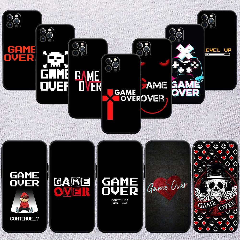 Game Over Shockproof Phone Case for Redmi Note 8 8T 9 9A 9C 9T 9S 10 11 11S 10C 10X 10A 10T Pro Max Plus Prime