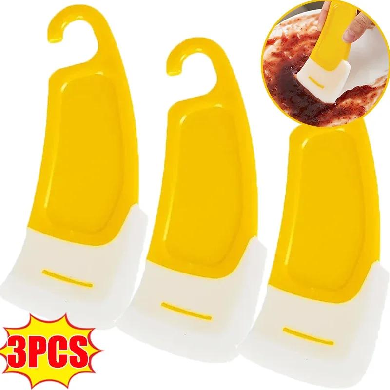 Силиконовый скребок для чистки лезвий, лопатка для выпечки торта, остатки пищи, пятна, кастрюля, сковорода, блюдо, масло, тарелка, чистые мягкие лезвия, инструменты