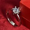 Lindon Classic 925 Sterling Silver Zircon Ring Ladies Jewelry Wedding Promise Party Gift