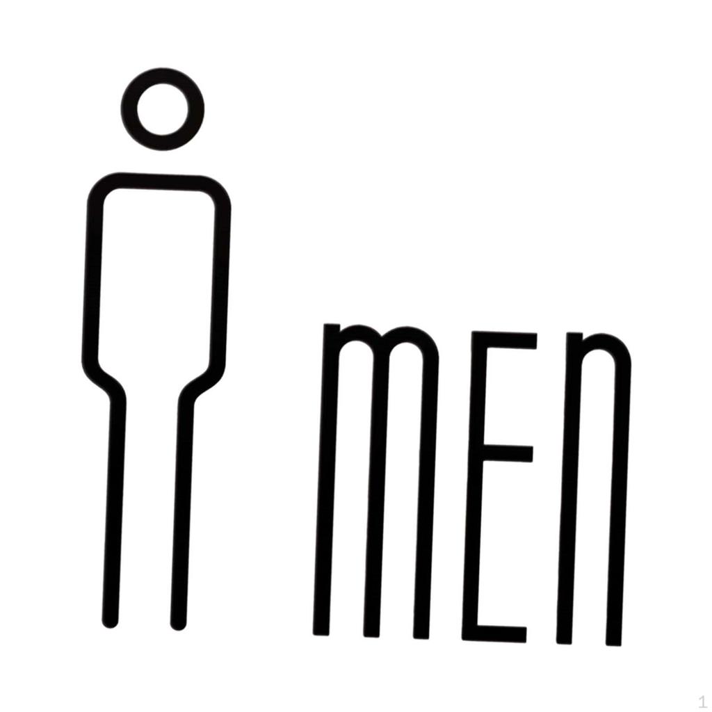 3D Toilet Sign, Simple Acrylic Wall Hanging Decoration, Sign for Parks, Restaurants, Shopping