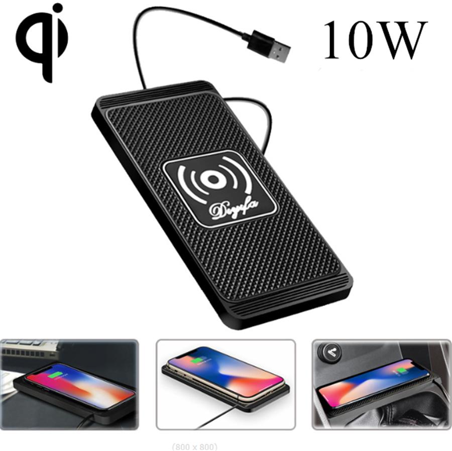 10W Car Fast Wireless Charger Silicone Pad Cradle Stand Dock for Samsung S20 S10 iPhone 13 12 11 Pro Xs Max Wireless Charging Stand