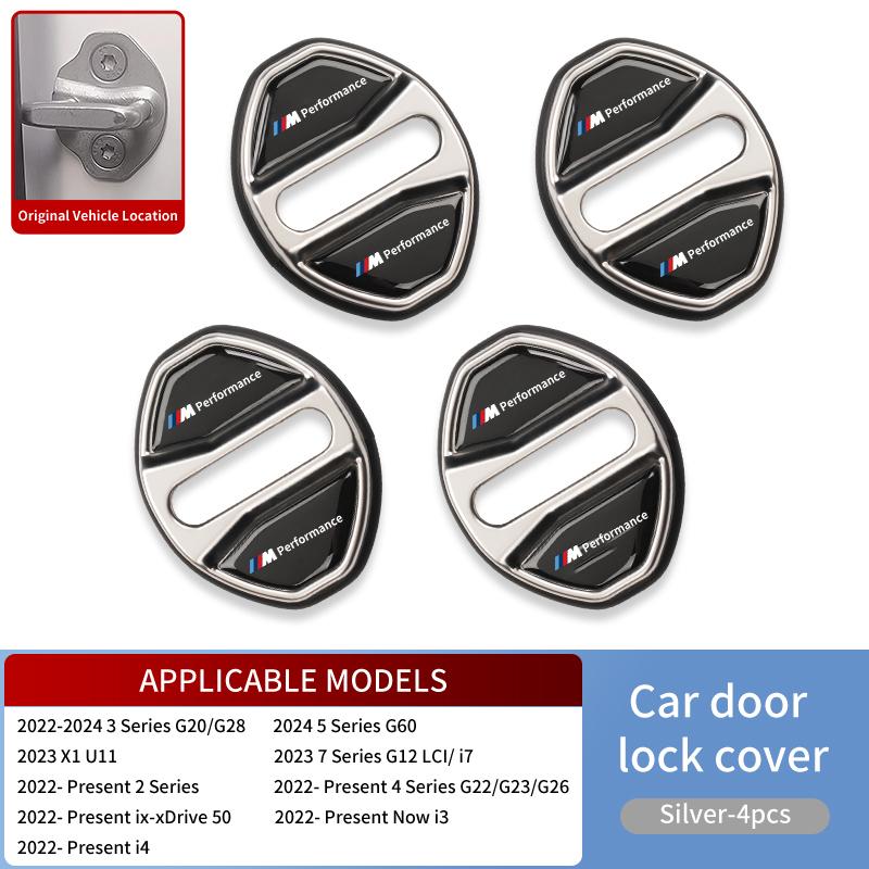 2025 Hot Car Door Lock Cover Anti-Rust Door Case Sticker Tools Accessories For BMW 1 3 5 Series X1 X4 X5 X7 G20 G38 F20 F39 F48
