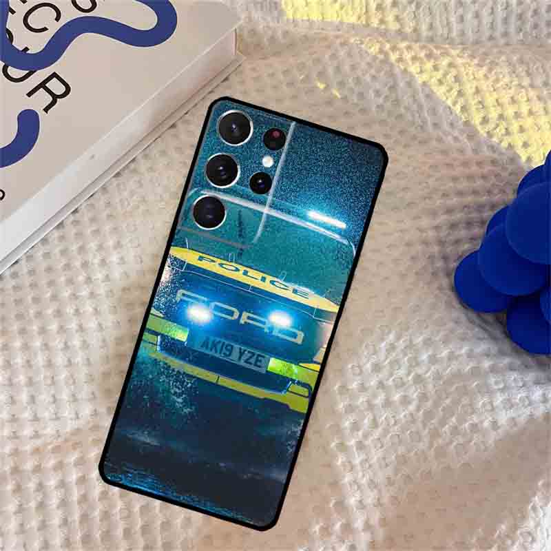 Police Phone Case For Samsung Galaxy S25 Ultra S9 S10 S20 S22 S21 S23 Plus S24 FE Portector Cover