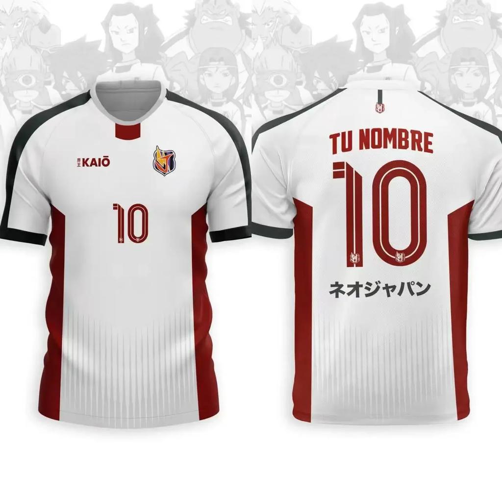 Футбольная Аниме Майка Inazuma Eleven Kaio Мужская Спортивная Повседневная Дышащая Оверсайз Повседневная Тренировка Удобная Футболка