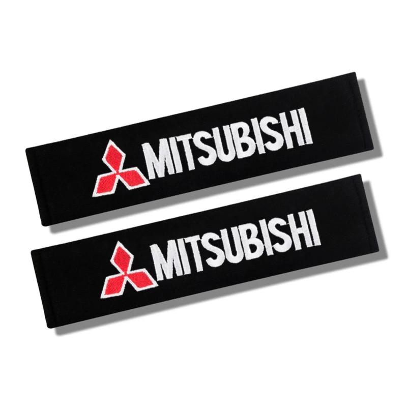2Pcs/Set Car Styling Seat Belt Pad For Mitsubishi Lancer Asx Outlander Pajero l200 Galant Seat belt Cover Car Accessories