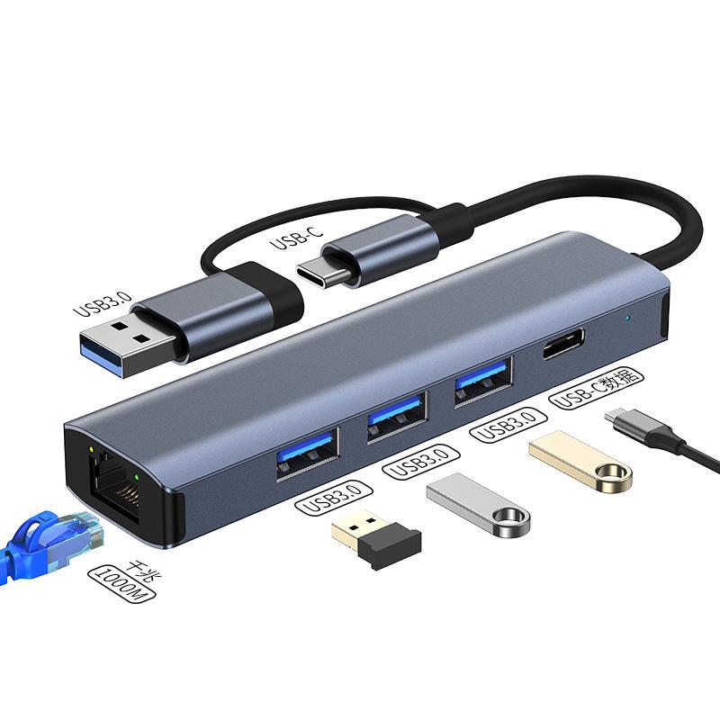 Проводная сетевая карта RJ45 3.0 конвертер: Адаптер Type-C - USB Gigabit
