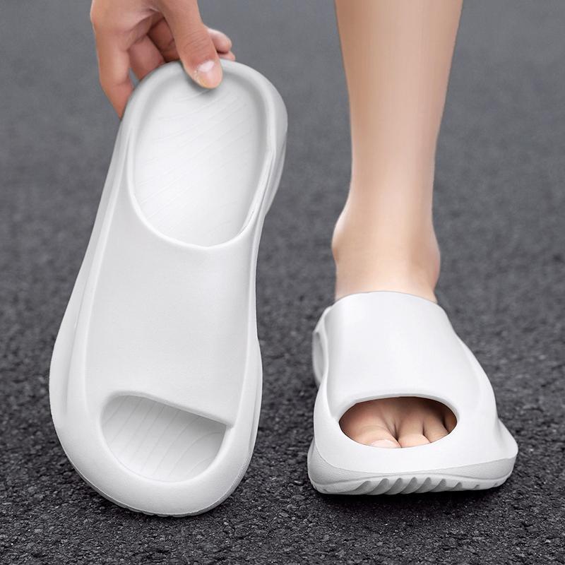 Модные мужские и женские летние нескользящие шлепанцы из ЭВА, пляжные сандалии, удобные, мягкие, на толстой подошве, для пар, домашние сандалии
