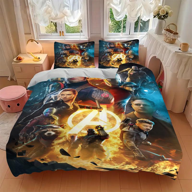 Avengers Infinity War Print 3Pcs Bedding Setduvet Cover With 2 Bedropillowcase Home Birthday Gift