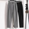 Большие размеры летние длинные брюки женские брюки свободные прямые повседневные модные базовые брюки широкие брюки 4XL