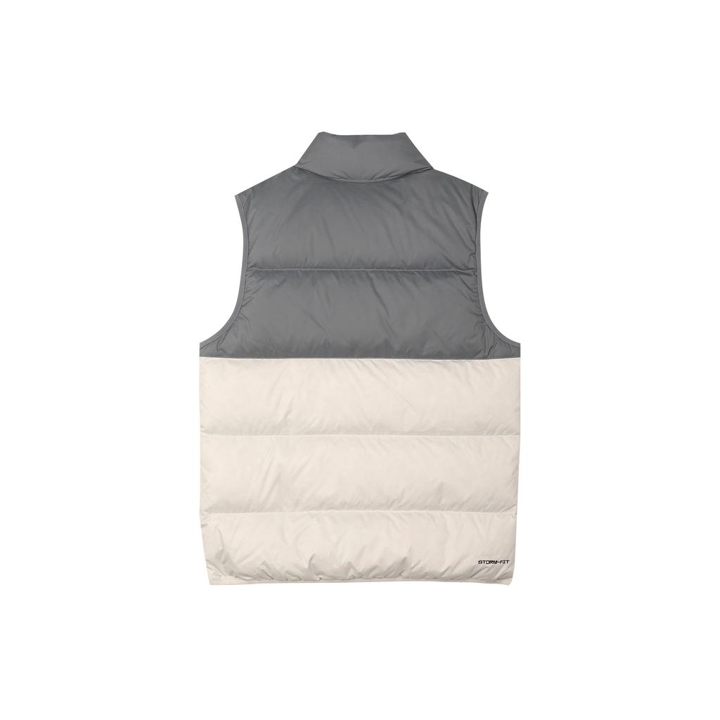 Nike Logo Print Casual Sports Stand Collar Down Zip Vest Men Outerwear Gray DV1136-084