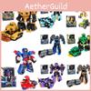 Transforming Car Robot Mech Action Figure Toy Cartoon Collectible With Puzzle Assembly Plastic Material