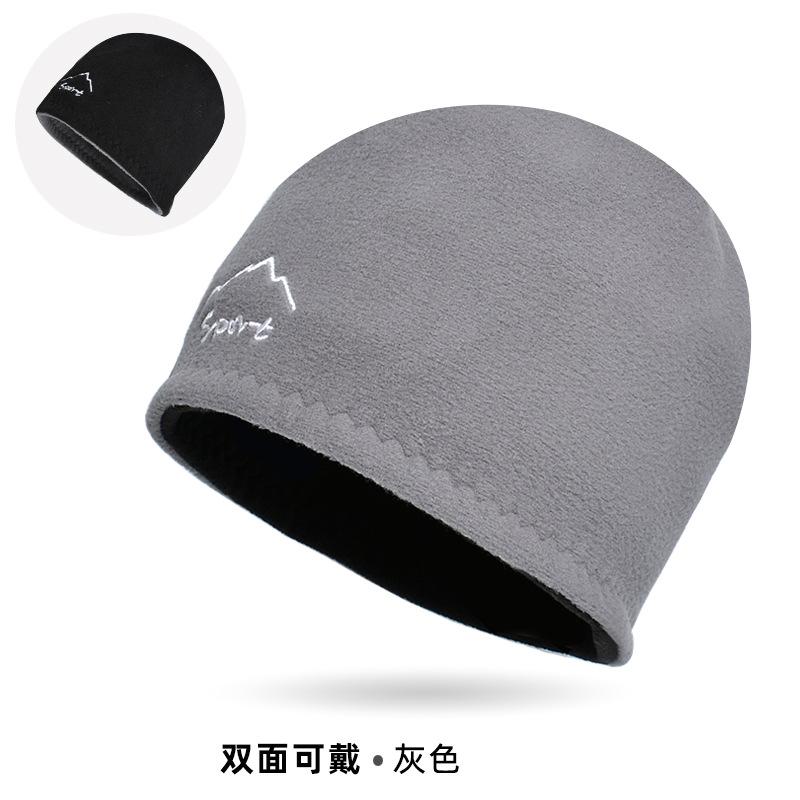 Новая зимняя холодная лыжная шапка мужская уличная шапка Baotou флисовая двухсторонняя ветрозащитная теплая шапка