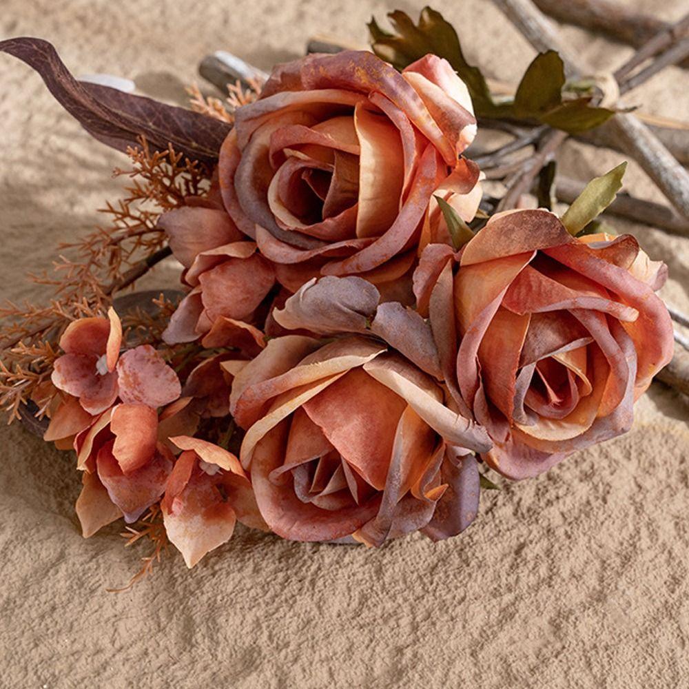 Роскошные шелковые розы Элегантные искусственные растения Букет искусственных роз Гостиная Рабочий стол