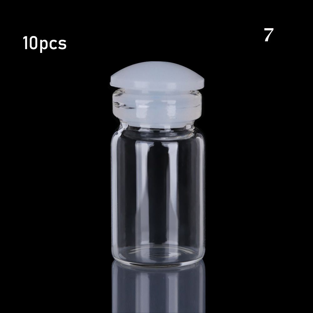 5/10pcs Small Drift Bottle Glass Jars Decoration DIY Containers Mini Message Vials Ornament Cork Stopper Rainbow Wishing Bottle