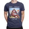 Not Today Satan Jesus Vs Satan In Basketball T Shirt Men Pure Cotton Fashion T-Shirts O Neck Tee Shirt Short Sleeve Clothing