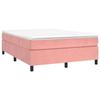 Maison Exclusive - Sommier à lattes de lit avec matelas Rose 140x200 cm Velours