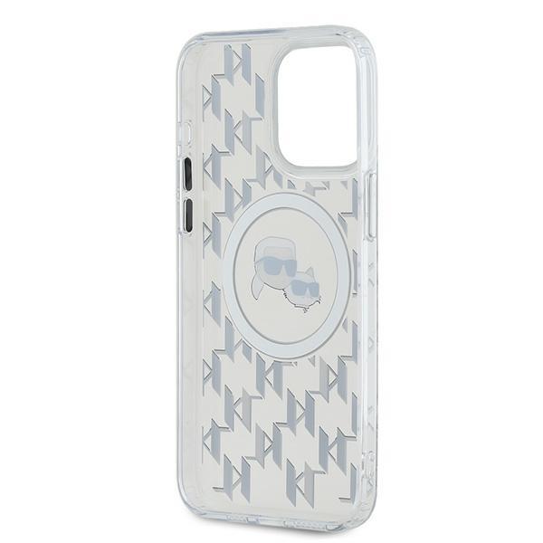 Karl Lagerfeld KLHMP15LHMCKMHT iPhone 15 Pro 6.1" Clear/Transparent IML Monogram Karl&Choupette Head MagSafe