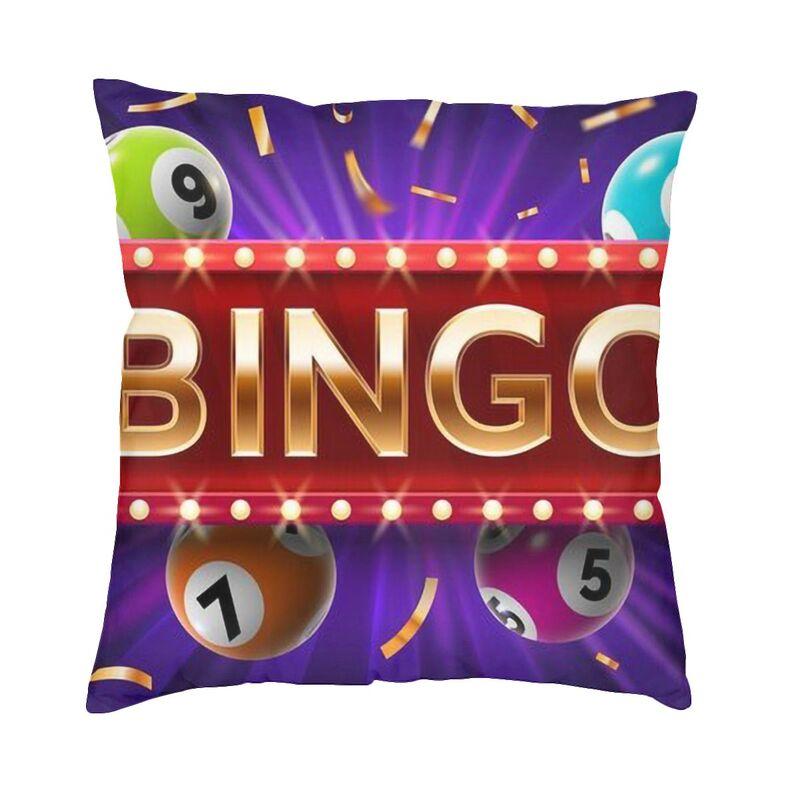 Nordic Style Bingo Queen Bingo Player Paper Game Cushion Covers xcm Velvet Pillow Case Car Square Pillowcase Home Decorative