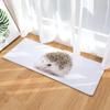 Flannel Long Floor Mat Door Mat Heat Transfer Printing Hedgehog Kitchen Bathroom Water-Absorbing Non-Slip Mat Carpet