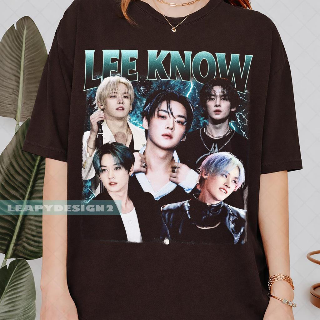 Винтажная футболка с графическим принтом Lee Know Stray 90-х, Бутлег, Футболка K-pop Stray World Tour