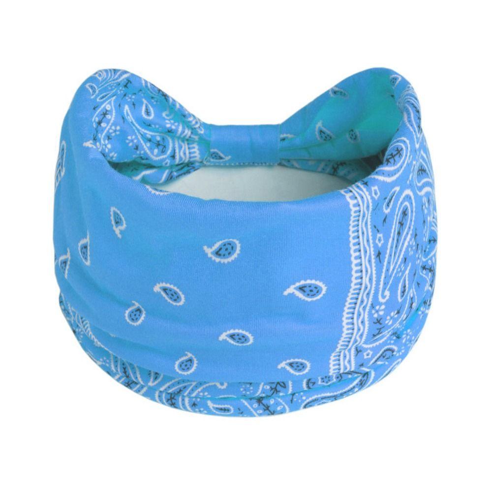 Wide Edge Yoga Headband Elastic Sports Sweatband Bowknot Turbans Floral Bandanas Headband Hiking