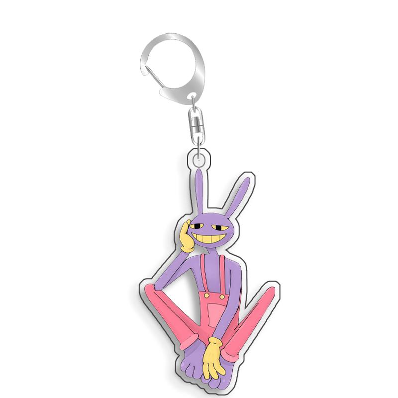 For The Amazing Digital Circus Jax Pomni Ragatha Zooble Caine Acrylic Selfmade Cute Cartoon Anime Keychain Pendant Toy Gift 5cm