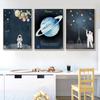 Детская комната Декор Космос Планета Искусство Печать Холст Картина Картины для Стены Украшения Настенные Картины Настенная Роспись
