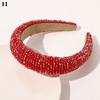 Handwoven Crystal Hair Bands From Europe And America, Women's Baroque Sponge Thickened Headband, Simple Hair Accessories