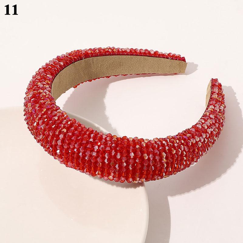 Handwoven Crystal Hair Bands From Europe And America, Women's Baroque Sponge Thickened Headband, Simple Hair Accessories