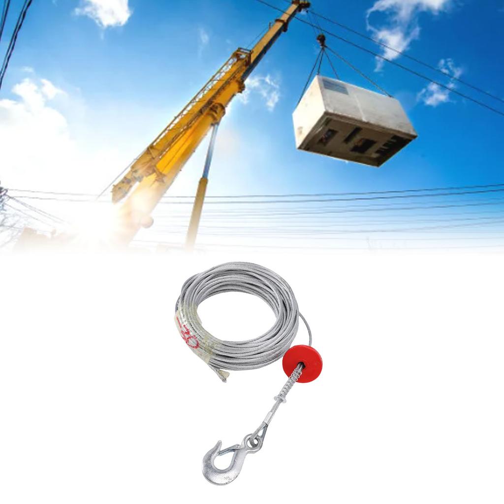 Трос для лебедки 6 мм 30 м 17637 фунтов грузоподъемность Анти стальной трос для лебедки для крана эвакуатора
