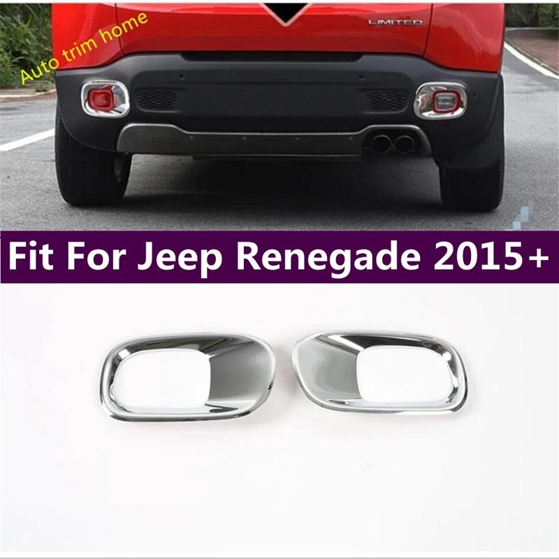 Tail Rear Reflector Fog Lights Lamps Decoration Frame Cover Trim Fit For Jeep Renegade 2015 - Car Accessories