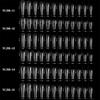 60Pcs Abs Extension False Nail Tips Sculpted Full Cover Nail Tips Fake Finger Uv Gel Polish Quick Building Mold Manicures Tool Set