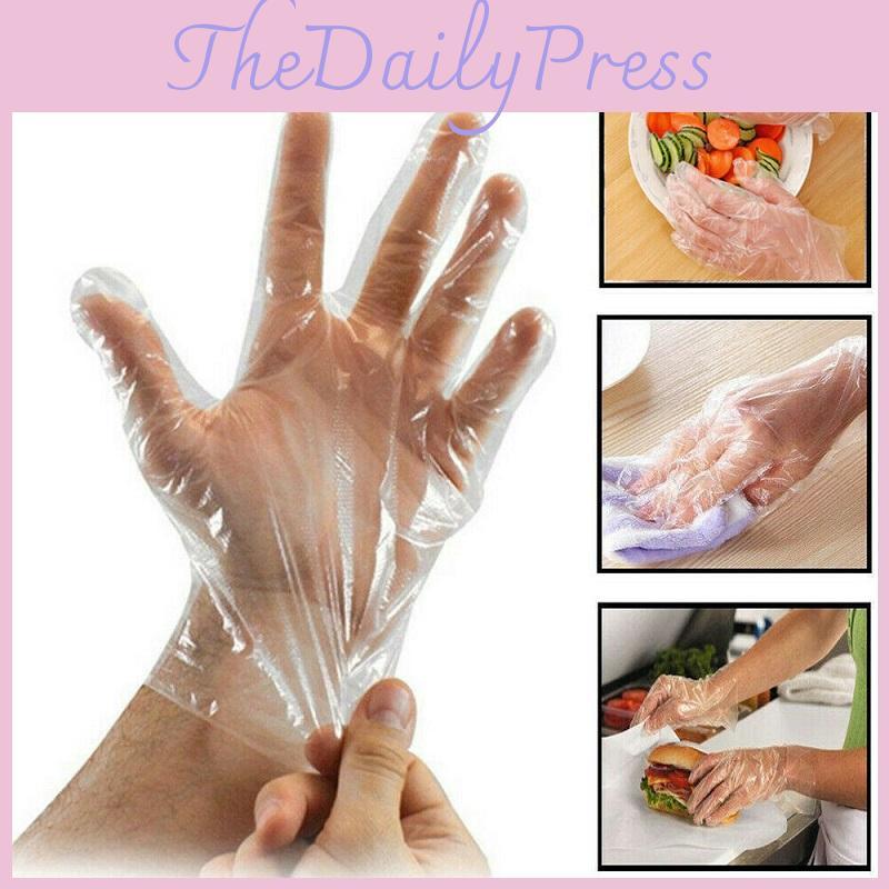 Gloves Food Disposable Grade Transparent Film Cover Thickened Takeaway Kitchen