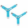 2PCS Steel Skateboard Wrench Y Type Longboard Wrench Durable Skate Wrench  For Skateboard