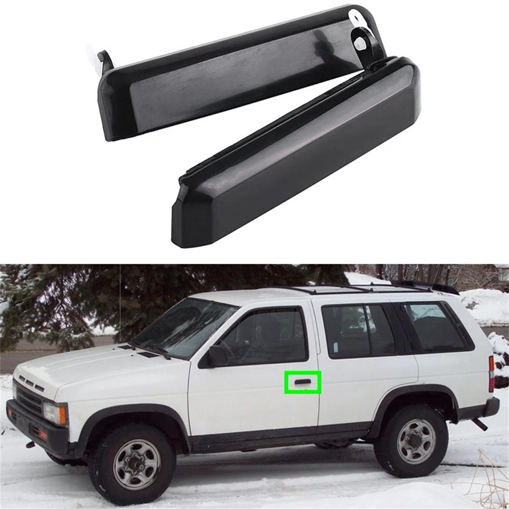 Комплект наружных ручек передних дверей автомобиля черный для пикапа D21 Hardbody Pathfinder 86-97