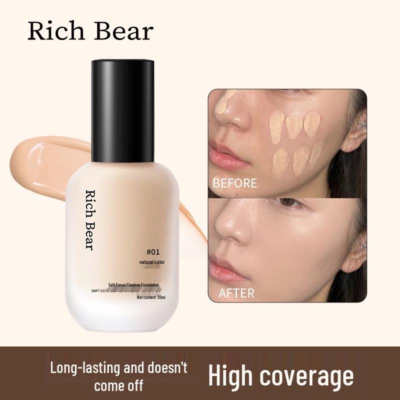 Rich Bear Long-Lasting Soft Focus BB Cream Foundation Primer & Concealer